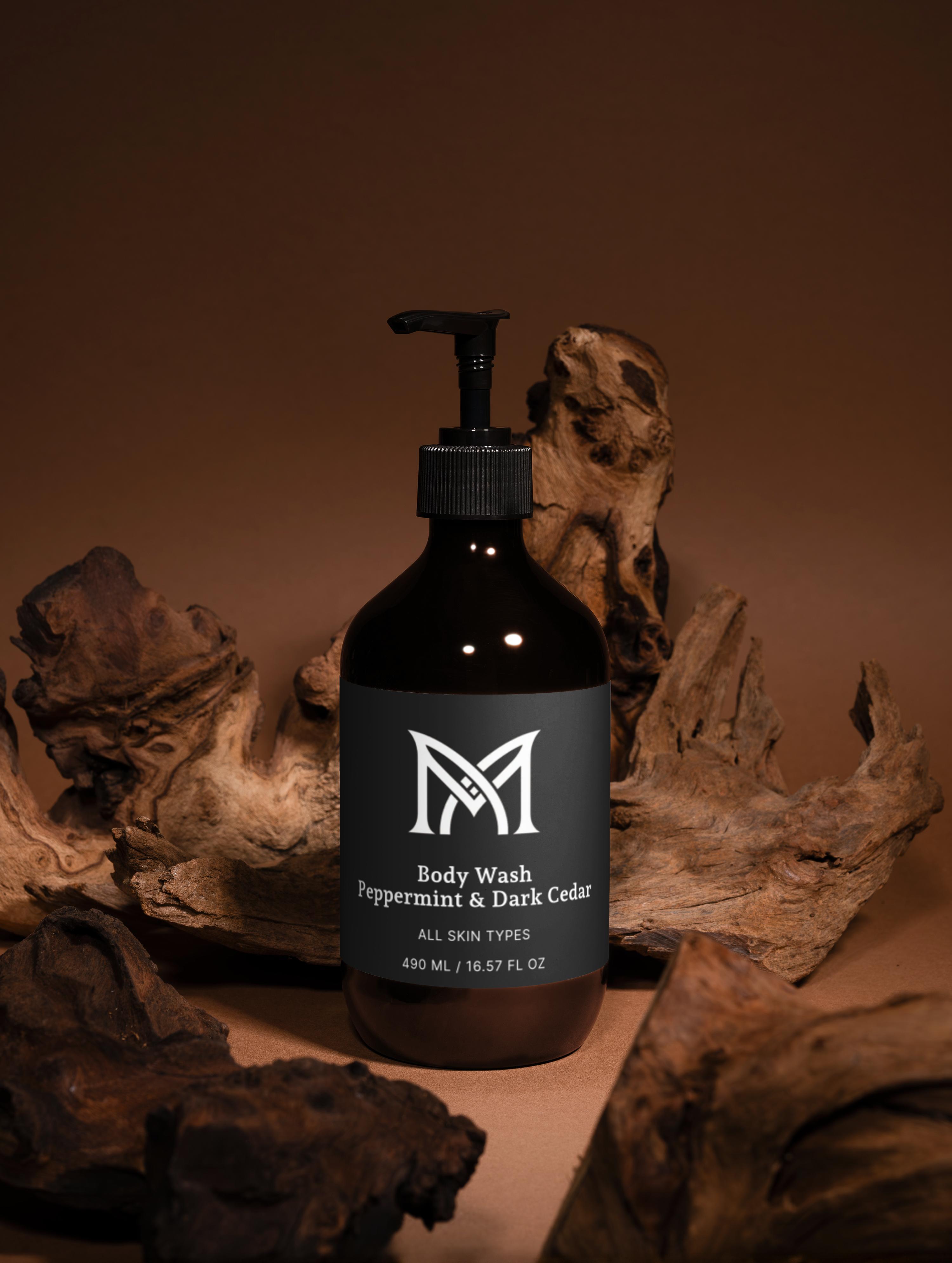 Body Wash, Peppermint & Dark Cedar